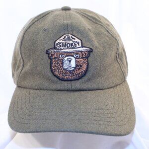 American Needle Archive Legend Smokey Bear Green Wool Blend Adjustable Hat